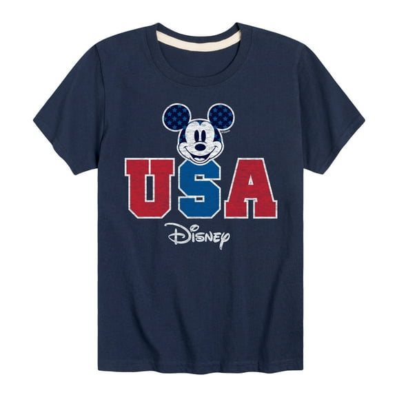Disney - Americana - Mickey USA - Toddler And Youth Short Sleeve Graphic T-Shirt