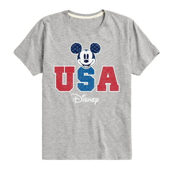 Disney - Americana - Mickey USA - Toddler And Youth Short Sleeve Graphic T-Shirt