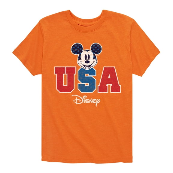 Disney - Americana - Mickey USA - Toddler And Youth Short Sleeve Graphic T-Shirt
