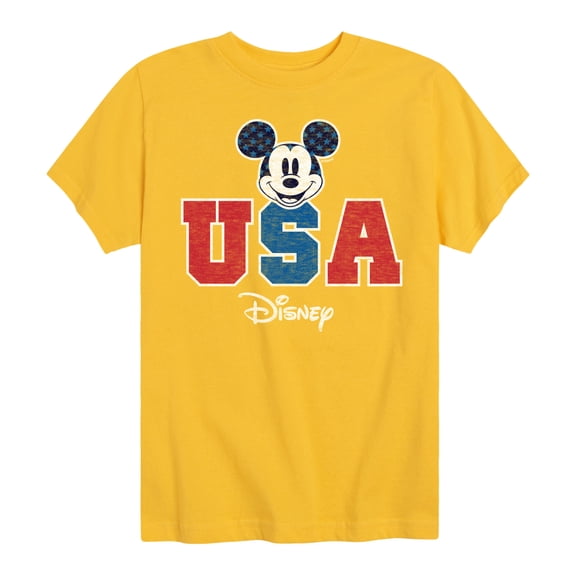 Disney - Americana - Mickey USA - Toddler And Youth Short Sleeve Graphic T-Shirt