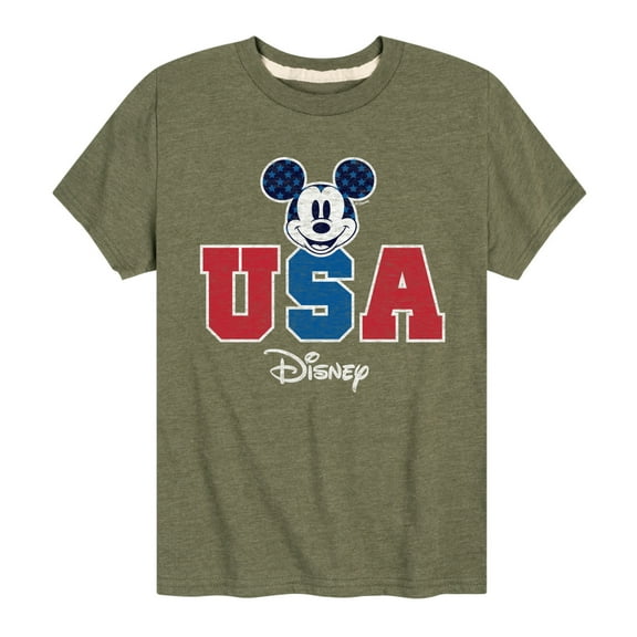Disney - Americana - Mickey USA - Toddler And Youth Short Sleeve Graphic T-Shirt