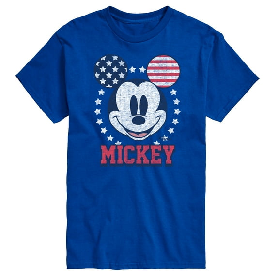 Disney - Americana - Mickey Usa Ears - Adult Short Sleeve Graphic T-Shirt