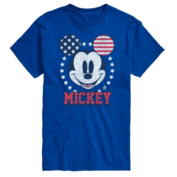 Disney - Americana - Mickey Usa Ears - Adult Short Sleeve Graphic T-Shirt