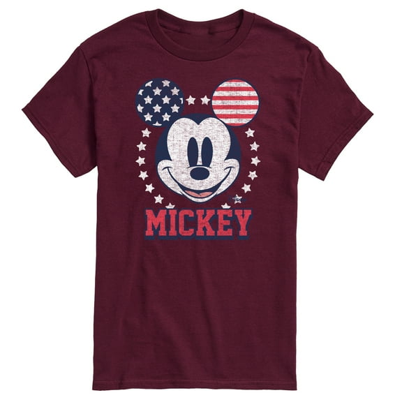 Disney - Americana - Mickey Usa Ears - Adult Short Sleeve Graphic T-Shirt