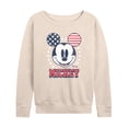 thumbnail image 1 of Disney - Americana - Mickey Usa Ears - Women's Lightweight French Terry Long Sleeve Shirt, 1 of 5