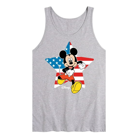 Disney - Americana - Mickey Usa Flag Star - Men's Jersey Tank Top