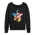 thumbnail image 1 of Disney - Americana - Mickey Usa Flag Star - Women's Lightweight French Terry Long Sleeve Shirt, 1 of 5