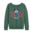 thumbnail image 1 of Disney - Americana - Mickey Usa - Women's Lightweight French Terry Long Sleeve Shirt, 1 of 5