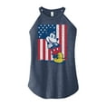 thumbnail image 1 of Disney - Americana - Mickey Vertical American Flag - Juniors High Neck Tank Top, 1 of 5