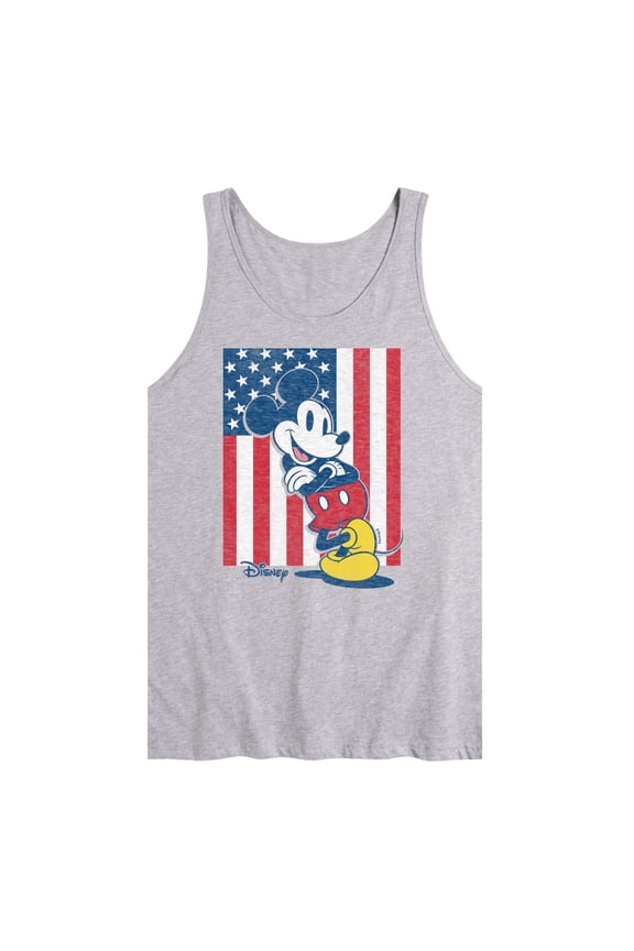 - Americana - Mickey Vertical American Flag - Men's Jersey Tank Top