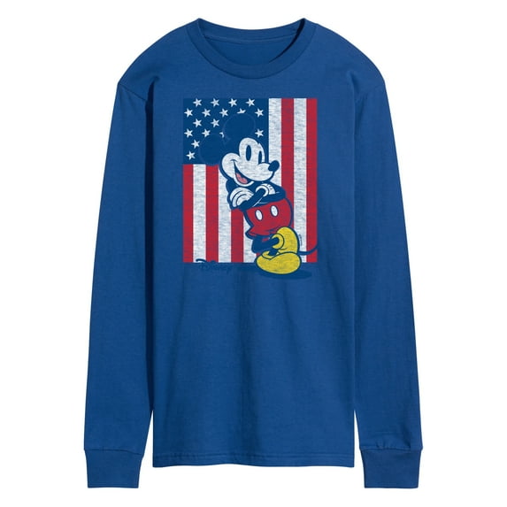 Disney - Americana - Mickey Vertical American Flag - Men's Long Sleeve T-Shirt