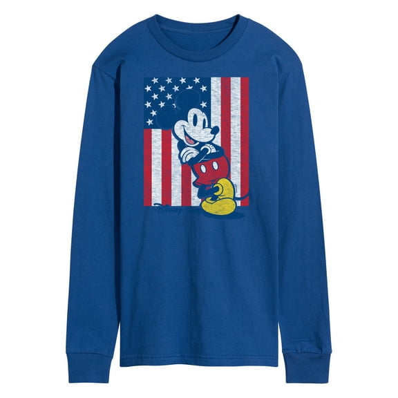Disney - Americana - Mickey Vertical American Flag - Men's Long Sleeve T-Shirt