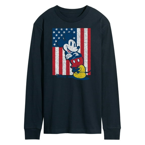 Disney - Americana - Mickey Vertical American Flag - Men's Long Sleeve T-Shirt