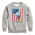 thumbnail image 1 of Disney - Americana - Mickey Vertical American Flag - Toddler And Youth Crewneck Fleece Sweatshirt, 1 of 5
