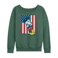 thumbnail image 1 of Disney - Americana - Mickey Vertical American Flag - Women's Lightweight French Terry Long Sleeve Shirt, 1 of 5
