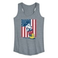 thumbnail image 1 of Disney - Americana - Mickey Vertical American Flag - Women's Racerback Tank Top, 1 of 5
