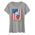 thumbnail image 1 of Disney - Americana - Mickey Vertical American Flag - Women's Short Sleeve Graphic T-Shirt, 1 of 5