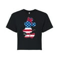thumbnail image 1 of Disney - Americana - Minnie Americana Fill - Juniors Cropped Cotton Blend T-Shirt, 1 of 5