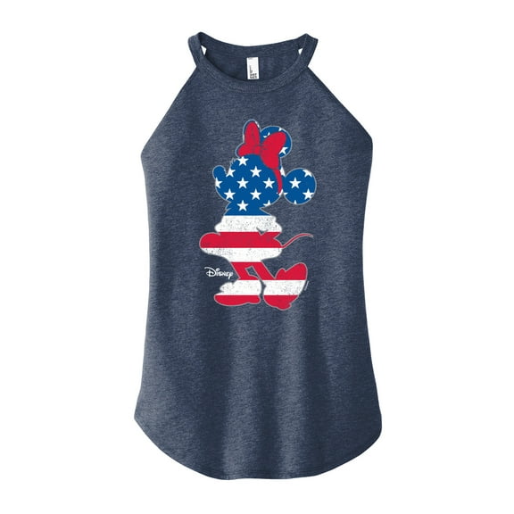 Disney - Americana - Minnie Americana Fill - Juniors High Neck Tank Top