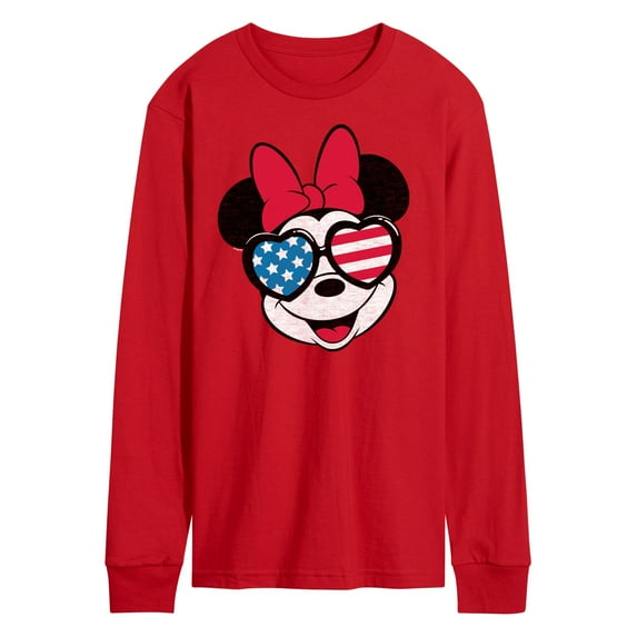 Disney - Americana - Minnie Flag Glasses - Men's Long Sleeve T-Shirt
