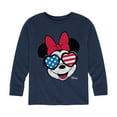 thumbnail image 1 of Disney - Americana - Minnie Flag Glasses - Toddler And Youth Long Sleeve Graphic T-Shirt, 1 of 5