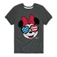 thumbnail image 1 of Disney - Americana - Minnie Flag Glasses - Toddler And Youth Short Sleeve Graphic T-Shirt, 1 of 5