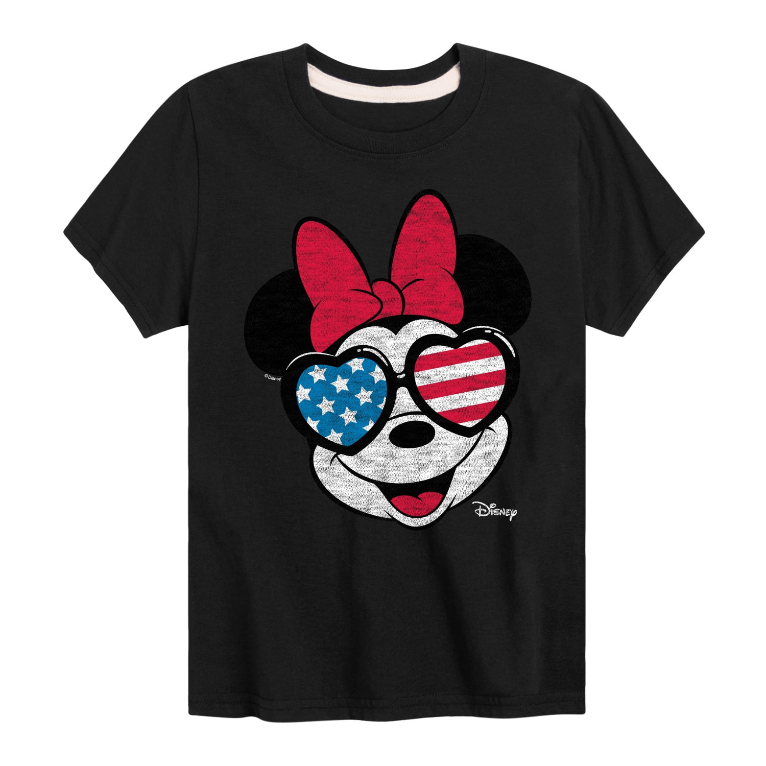 Disney - Americana - Minnie Flag Glasses - Toddler And Youth Short Sleeve Graphic T-Shirt