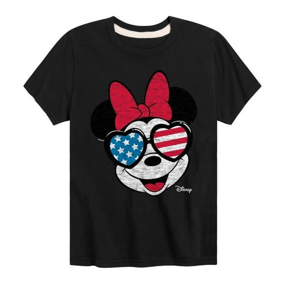 Disney - Americana - Minnie Flag Glasses - Toddler And Youth Short Sleeve Graphic T-Shirt