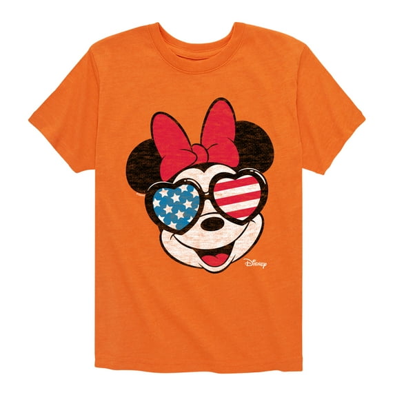 Disney - Americana - Minnie Flag Glasses - Toddler And Youth Short Sleeve Graphic T-Shirt