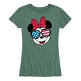 thumbnail image 1 of Disney - Americana - Minnie Flag Glasses - Women's Short Sleeve Graphic T-Shirt, 1 of 5