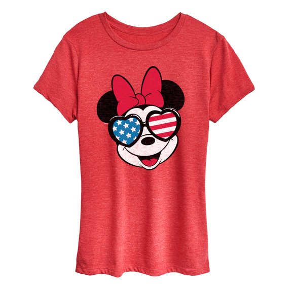 Disney - Americana - Minnie Flag Glasses - Women's Short Sleeve Graphic T-Shirt