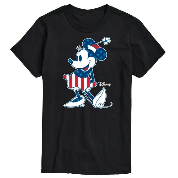 Disney - Americana - Minnie Flag Pattern - Adult Short Sleeve Graphic T-Shirt