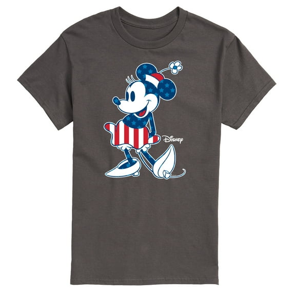 Disney - Americana - Minnie Flag Pattern - Adult Short Sleeve Graphic T-Shirt