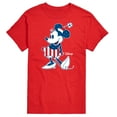 thumbnail image 1 of Disney - Americana - Minnie Flag Pattern - Adult Short Sleeve Graphic T-Shirt, 1 of 5
