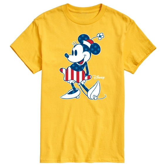 Disney - Americana - Minnie Flag Pattern - Adult Short Sleeve Graphic T-Shirt