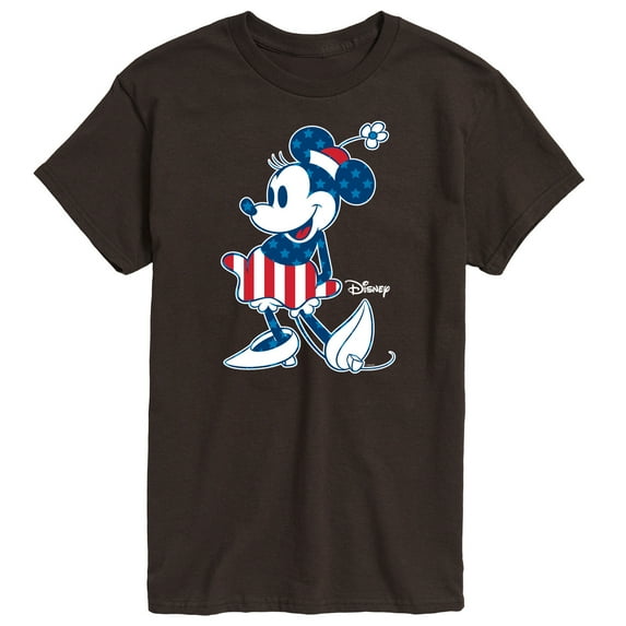 Disney - Americana - Minnie Flag Pattern - Adult Short Sleeve Graphic T-Shirt
