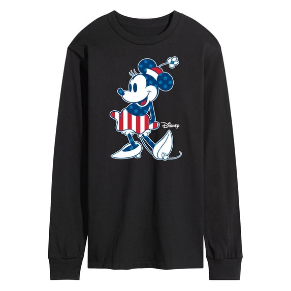 Disney - Americana - Minnie Flag Pattern - Men's Long Sleeve T-Shirt