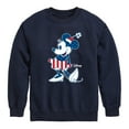 thumbnail image 1 of Disney - Americana - Minnie Flag Pattern - Toddler And Youth Crewneck Fleece Sweatshirt, 1 of 5
