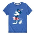 thumbnail image 1 of Disney - Americana - Minnie Flag Pattern - Toddler And Youth Short Sleeve Graphic T-Shirt, 1 of 5