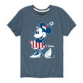 thumbnail image 1 of Disney - Americana - Minnie Flag Pattern - Toddler And Youth Short Sleeve Graphic T-Shirt, 1 of 5