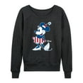thumbnail image 1 of Disney - Americana - Minnie Flag Pattern - Women's Lightweight French Terry Long Sleeve Shirt, 1 of 5