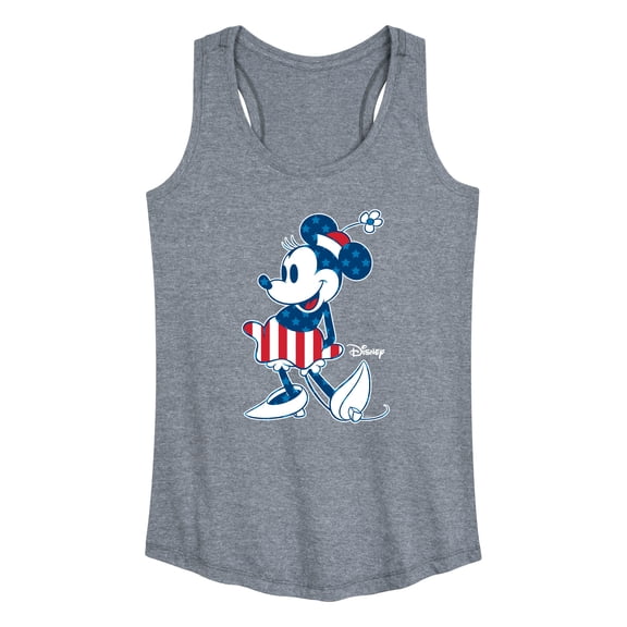 Disney - Americana - Minnie Flag Pattern - Women's Racerback Tank Top