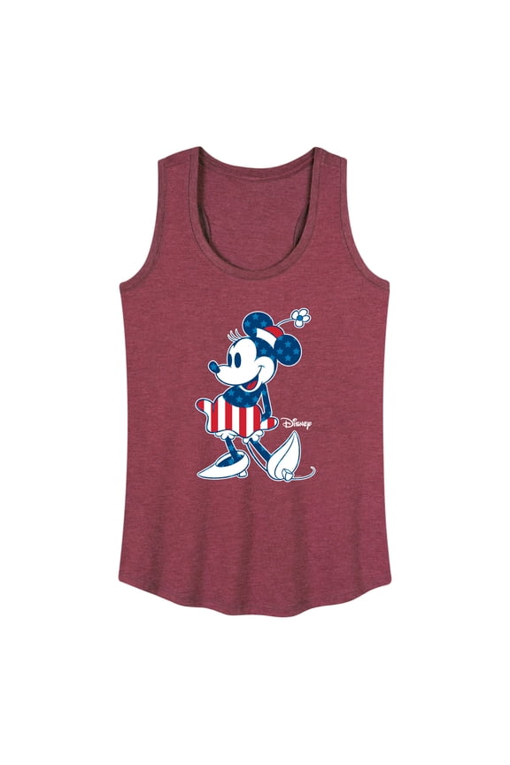 - Americana - Minnie Flag Pattern - Women's Racerback Tank Top