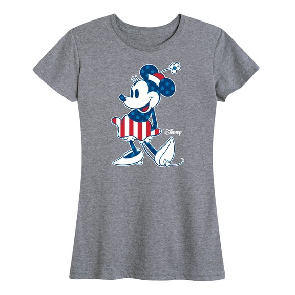 Disney - Americana - Minnie Flag Pattern - Women's Short Sleeve Graphic T-Shirt
