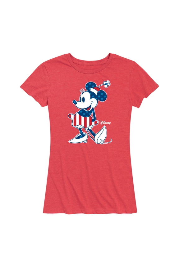 - Americana - Minnie Flag Pattern - Women's Short Sleeve Graphic T-Shirt