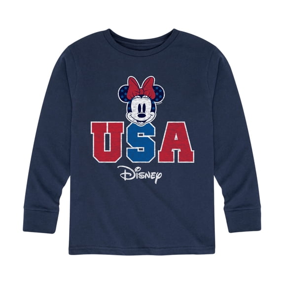 Disney - Americana - Minnie USA - Toddler And Youth Long Sleeve Graphic T-Shirt