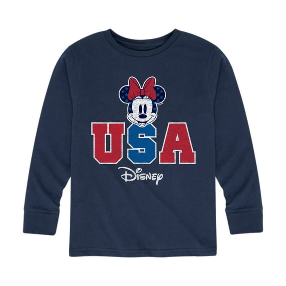 Disney - Americana - Minnie USA - Toddler And Youth Long Sleeve Graphic T-Shirt