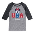 thumbnail image 1 of Disney - Americana - Minnie USA - Toddler And Youth Raglan Graphic T-Shirt, 1 of 5