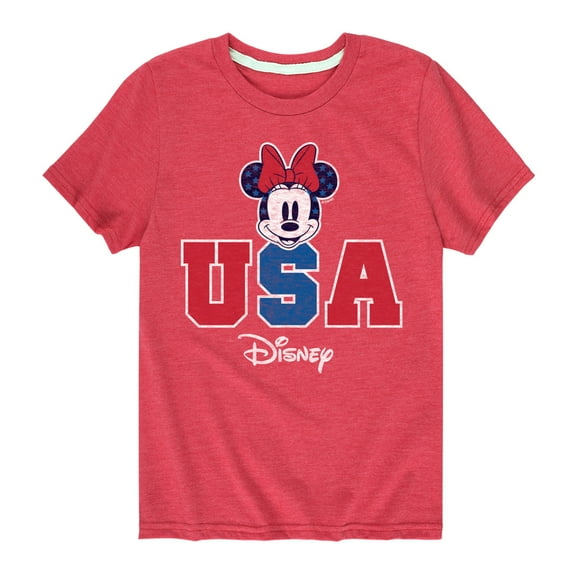 Disney - Americana - Minnie USA - Toddler And Youth Short Sleeve Graphic T-Shirt