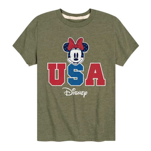 Disney - Americana - Minnie USA - Toddler And Youth Short Sleeve Graphic T-Shirt